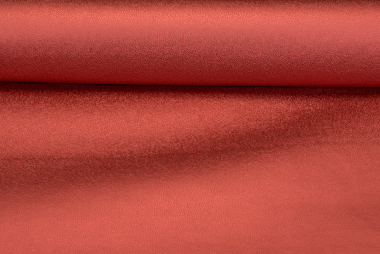 Lederimitat metallic Kupferrot 