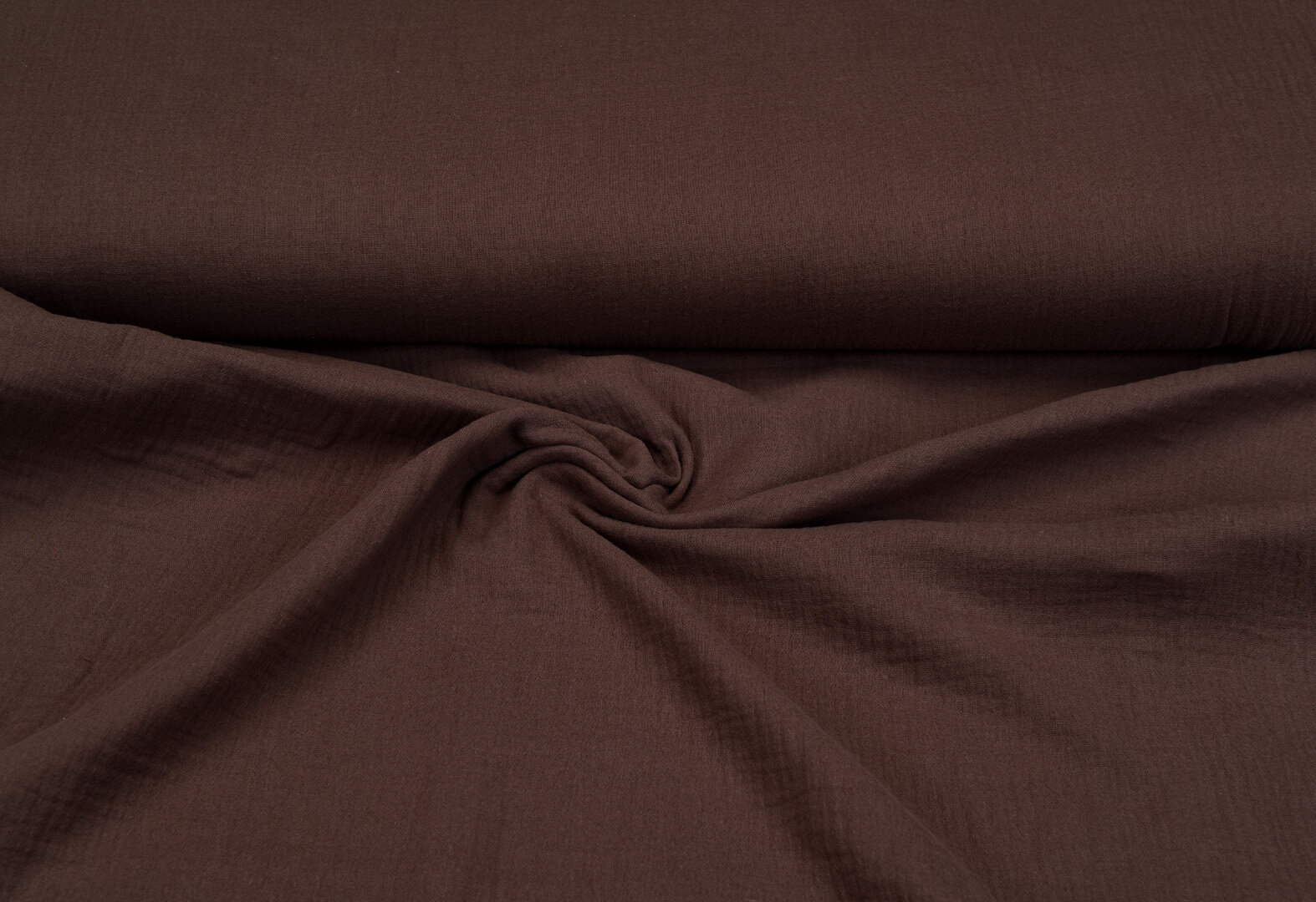 Baumwoll Musselin uni dunkelbraun