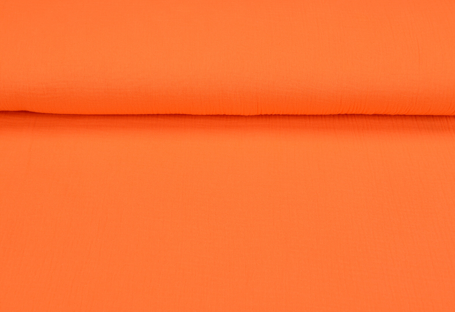 Baumwoll Musselin uni leuchtend orange