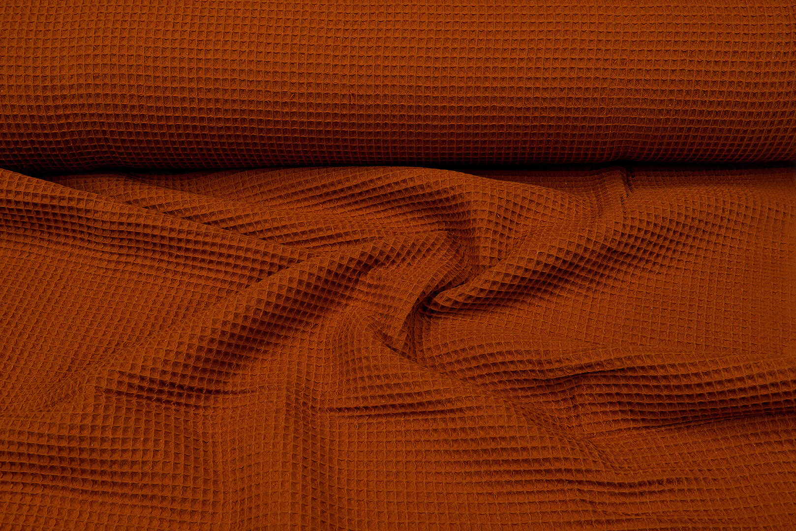 Waffeltuch fein rost orange 1