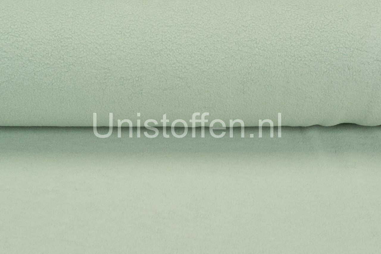 Baumwolle Fleece hellgr&uuml;n