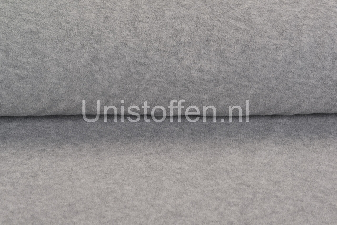 Baumwolle Fleece hellgrau