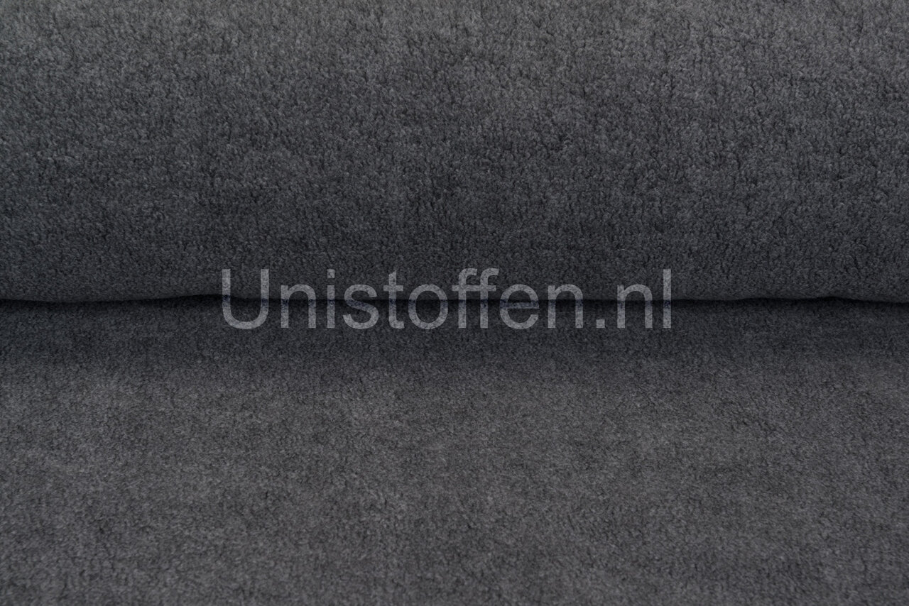Baumwolle Fleece dunkelgrau