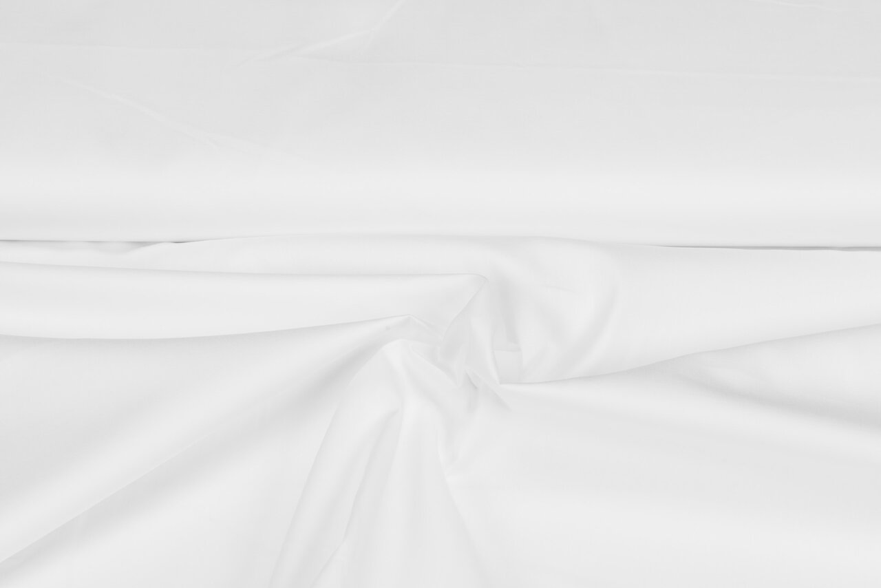 Baumwolle Popeline uni weiss