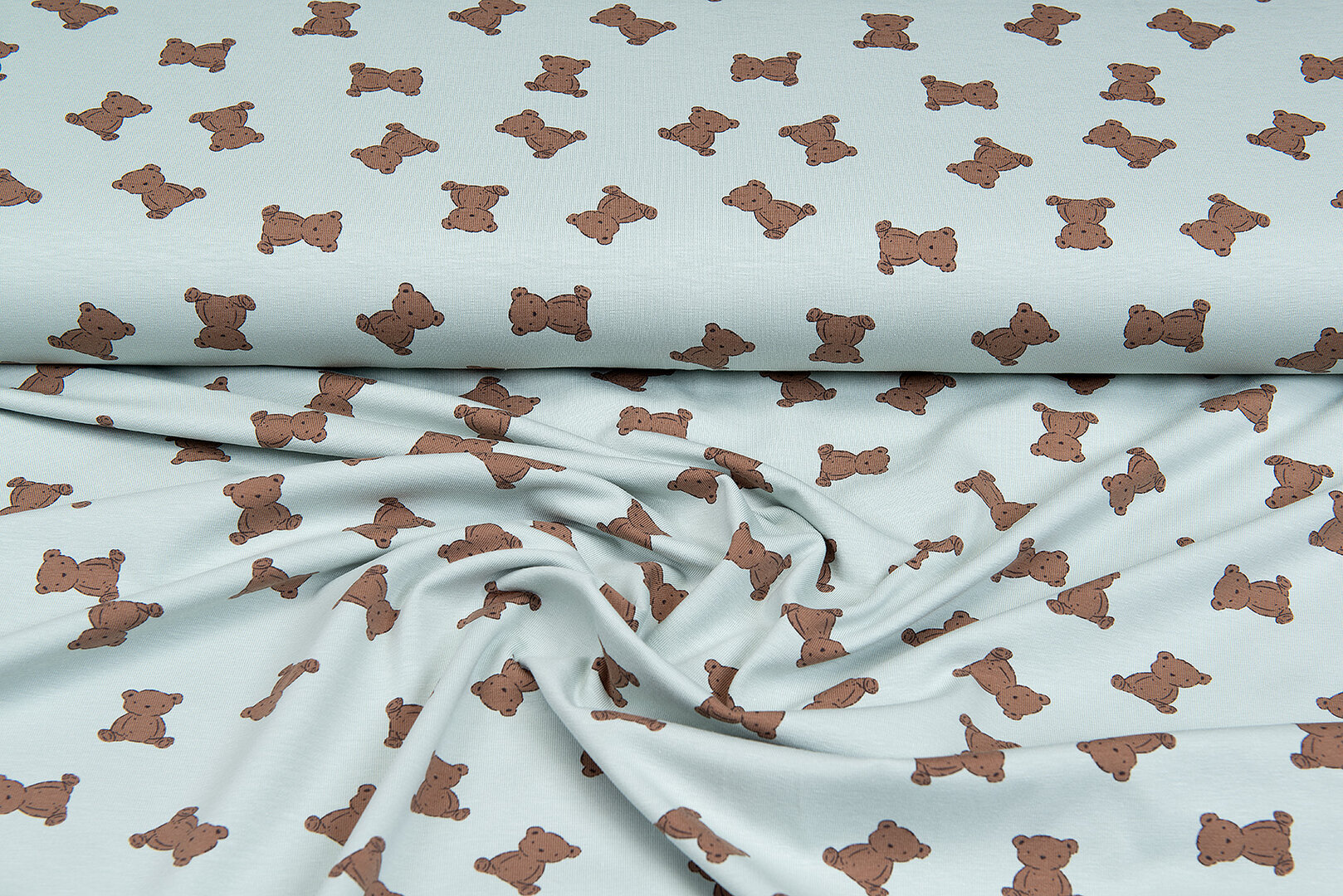 Baumwolljersey bedruckt mini bears mint