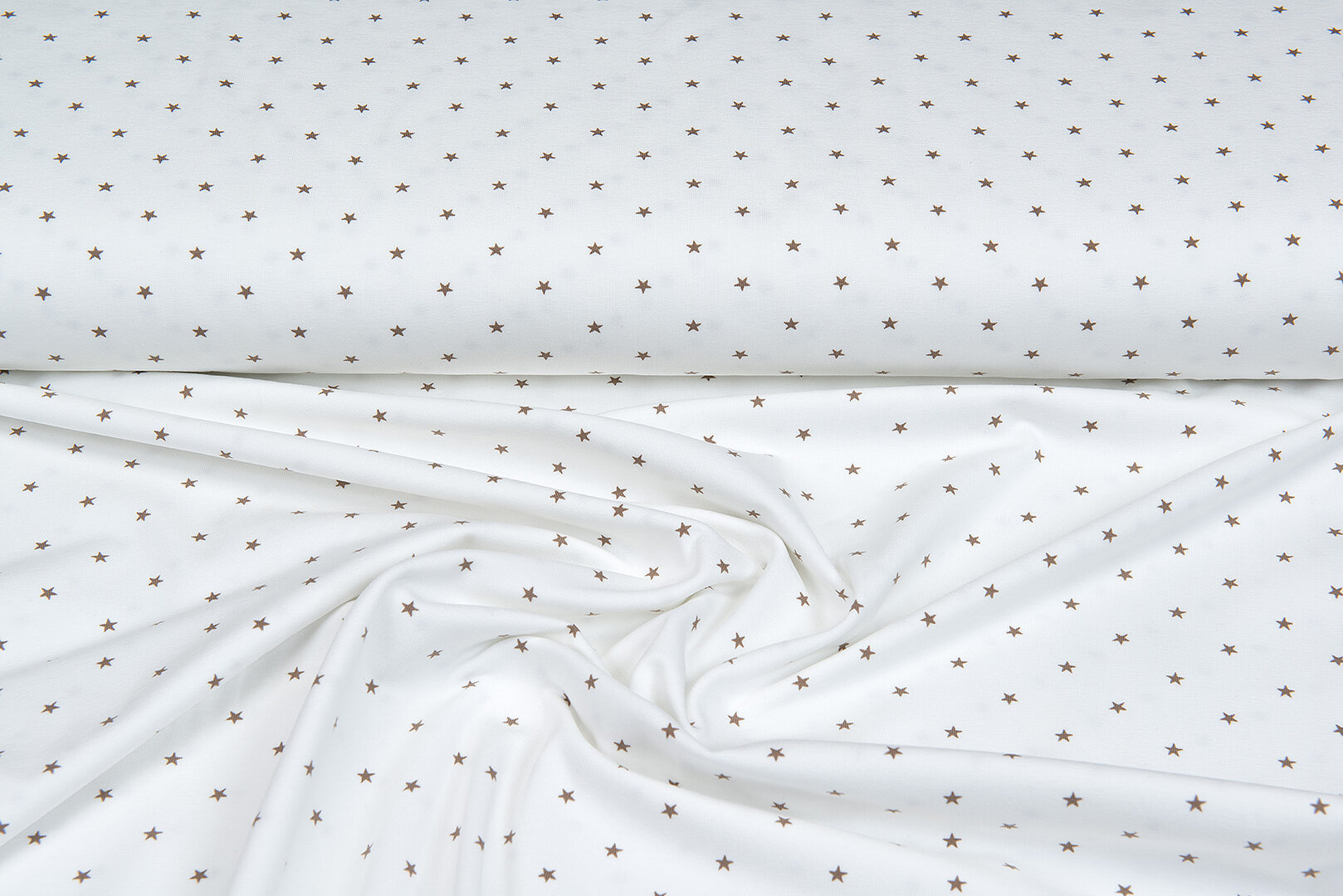 Baumwolljersey bedruckt stars ecru - sand