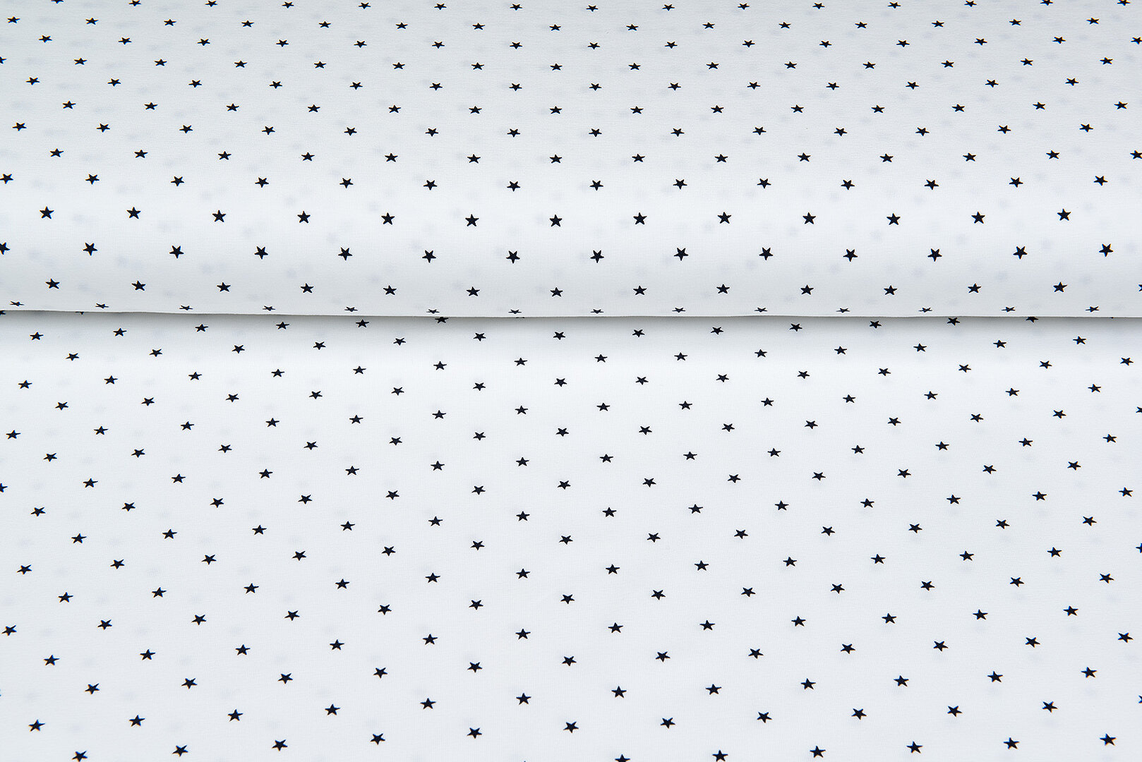 Baumwolljersey bedruckt stars ecru - dunkelblau
