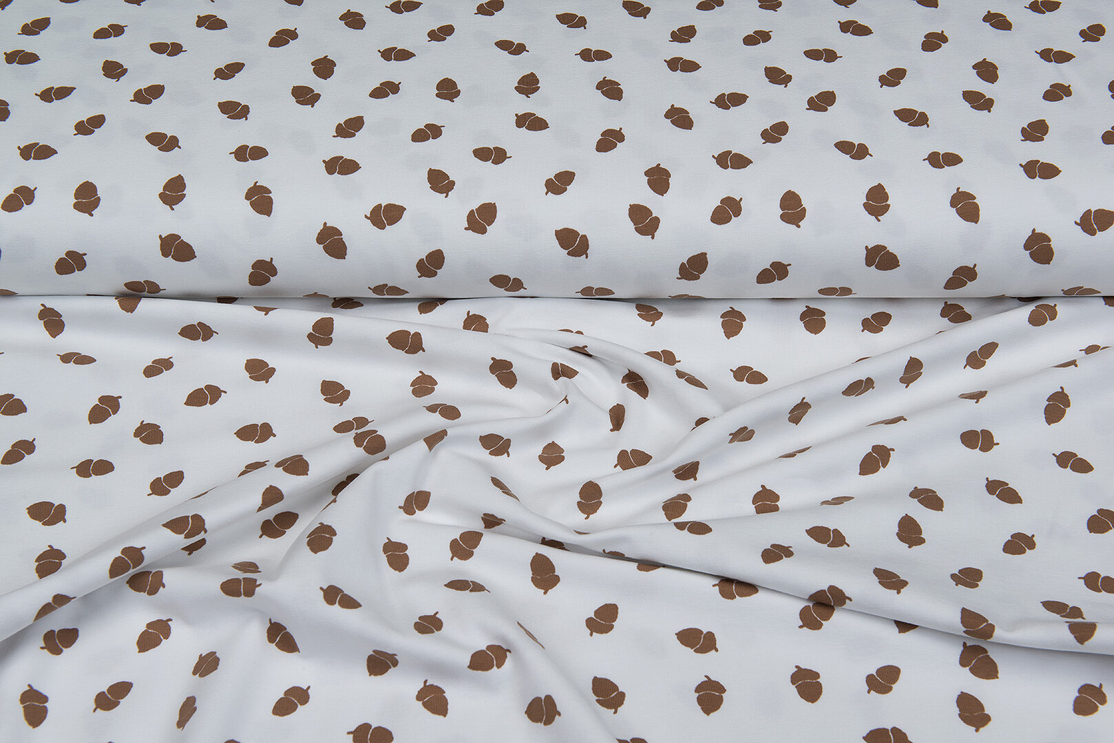 Baumwolljersey bedruckt acorn off-white