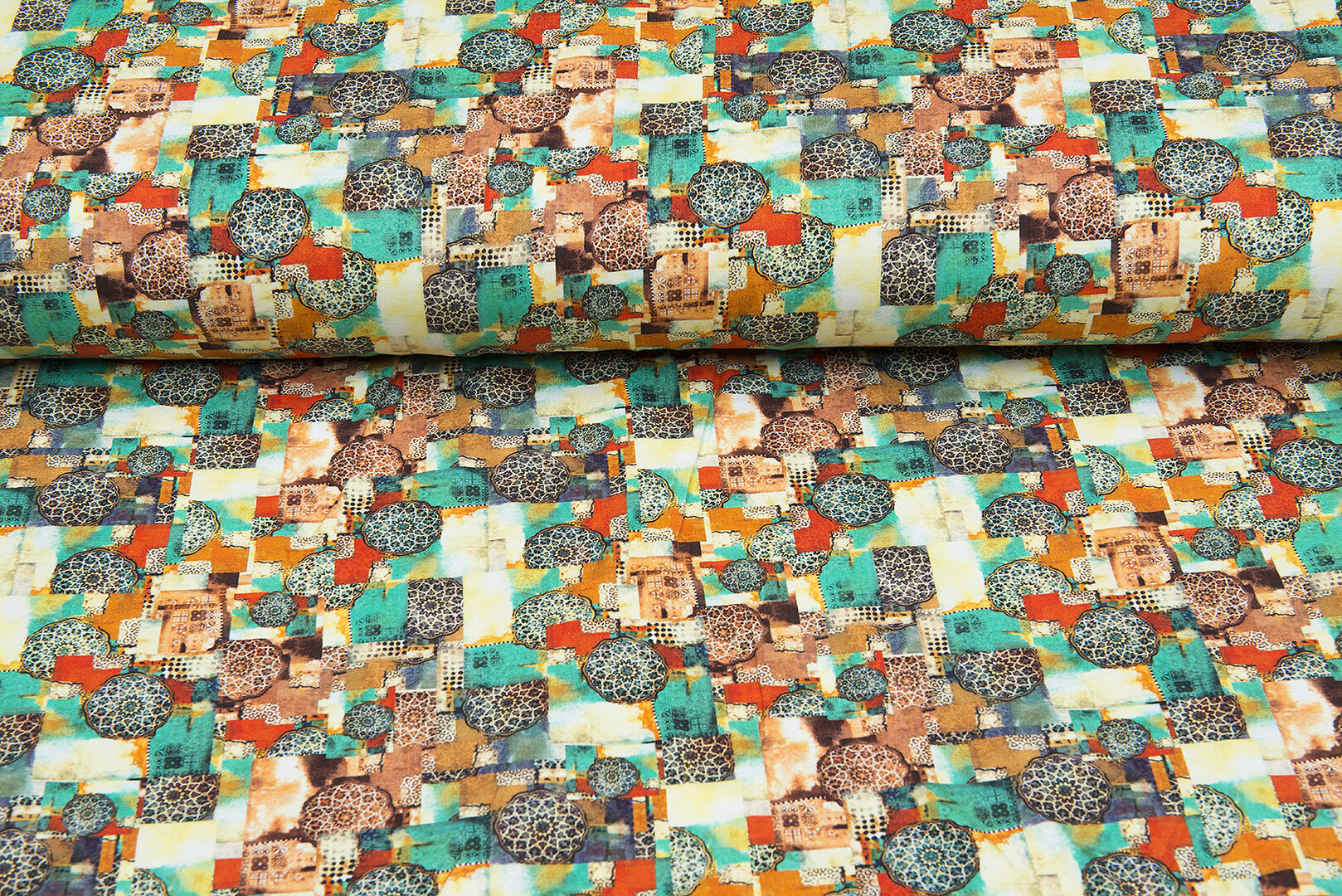 Baumwolljersey bedruckt digital fantasy multicolor