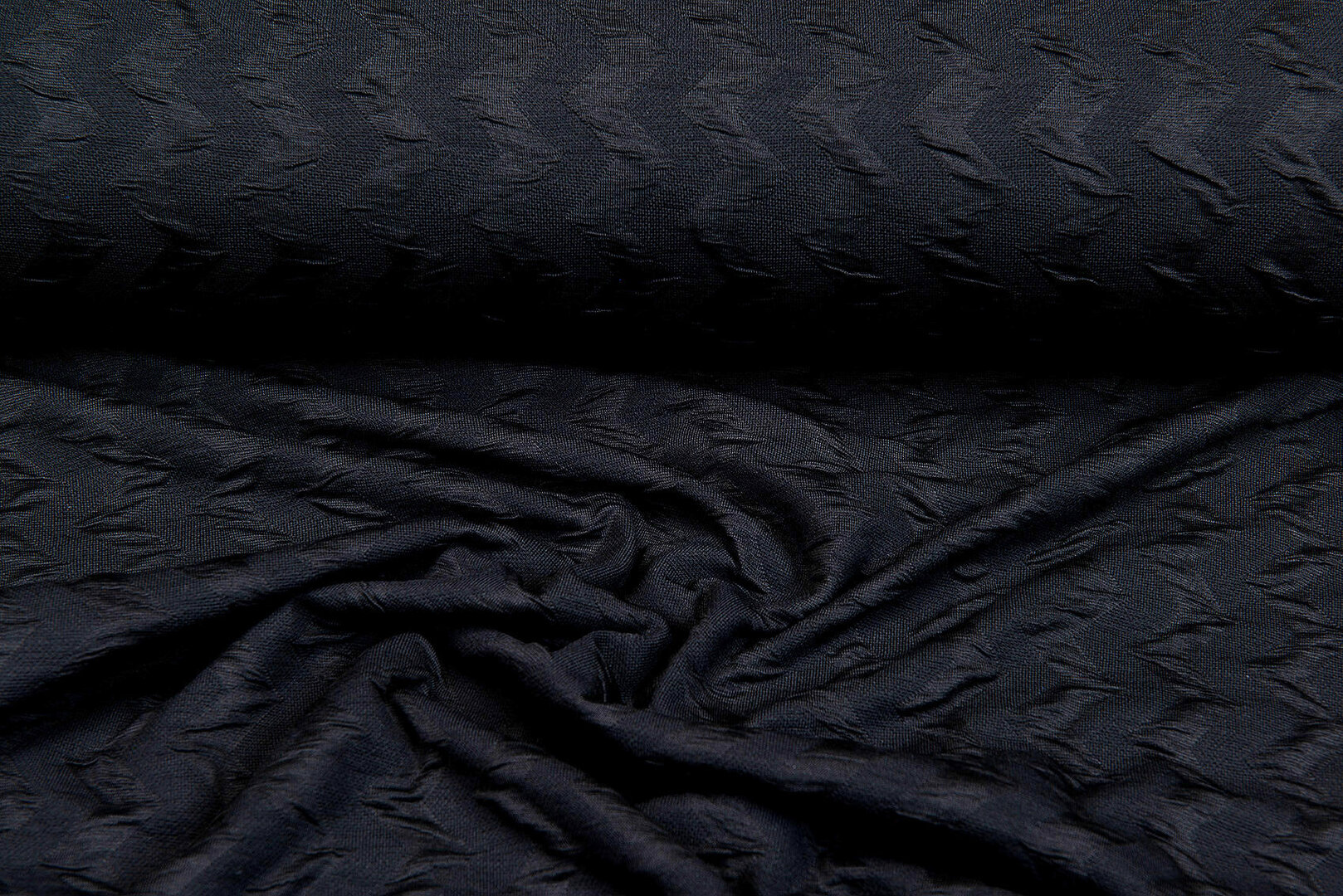 Strickstoff Jacquard zigzag schwarz