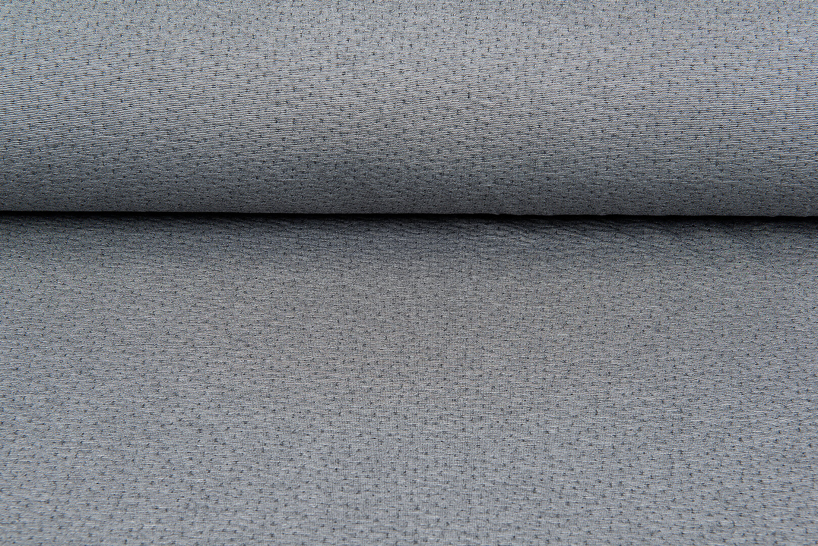 Strickstoff Jacquard little dots grau