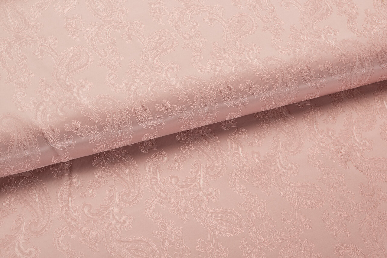 Futterstoff Jacquard Paisley VO50 lachsrosa
