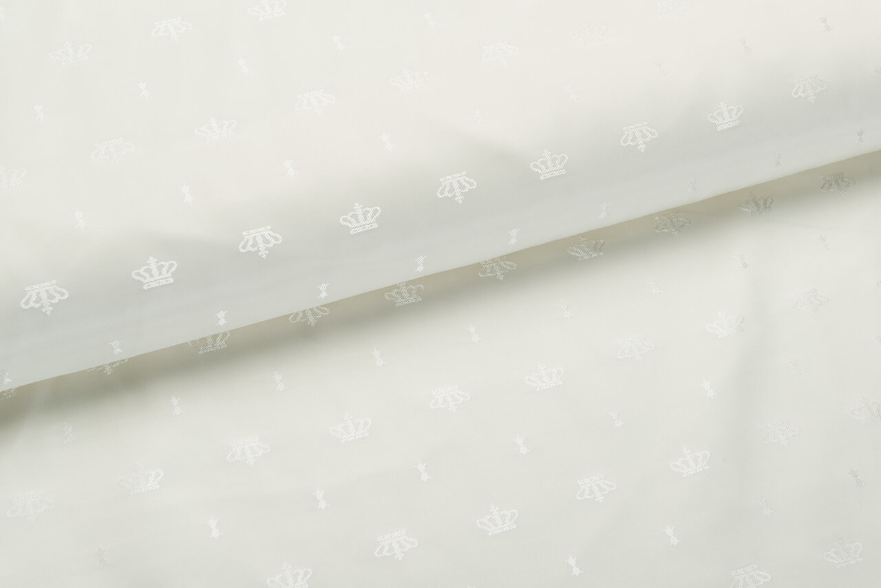 Futterstoff Jacquard Kronen VO14 beige