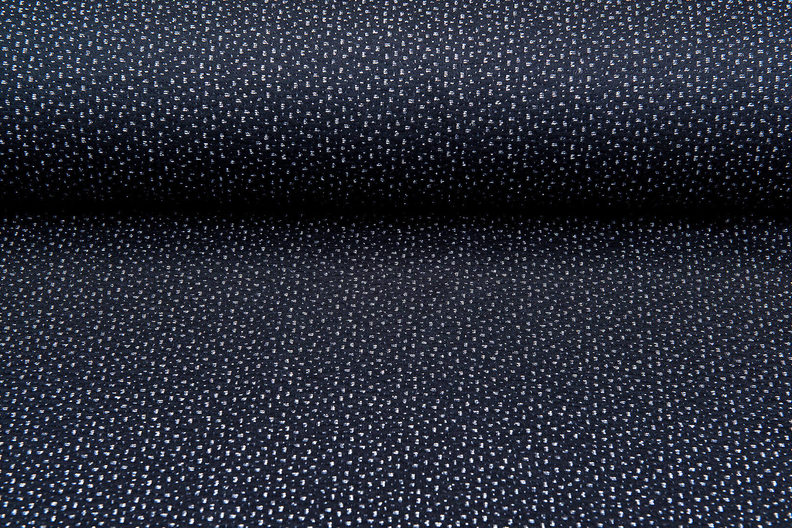 Strickstoff Jacquard little dots schwarz-hellgrau