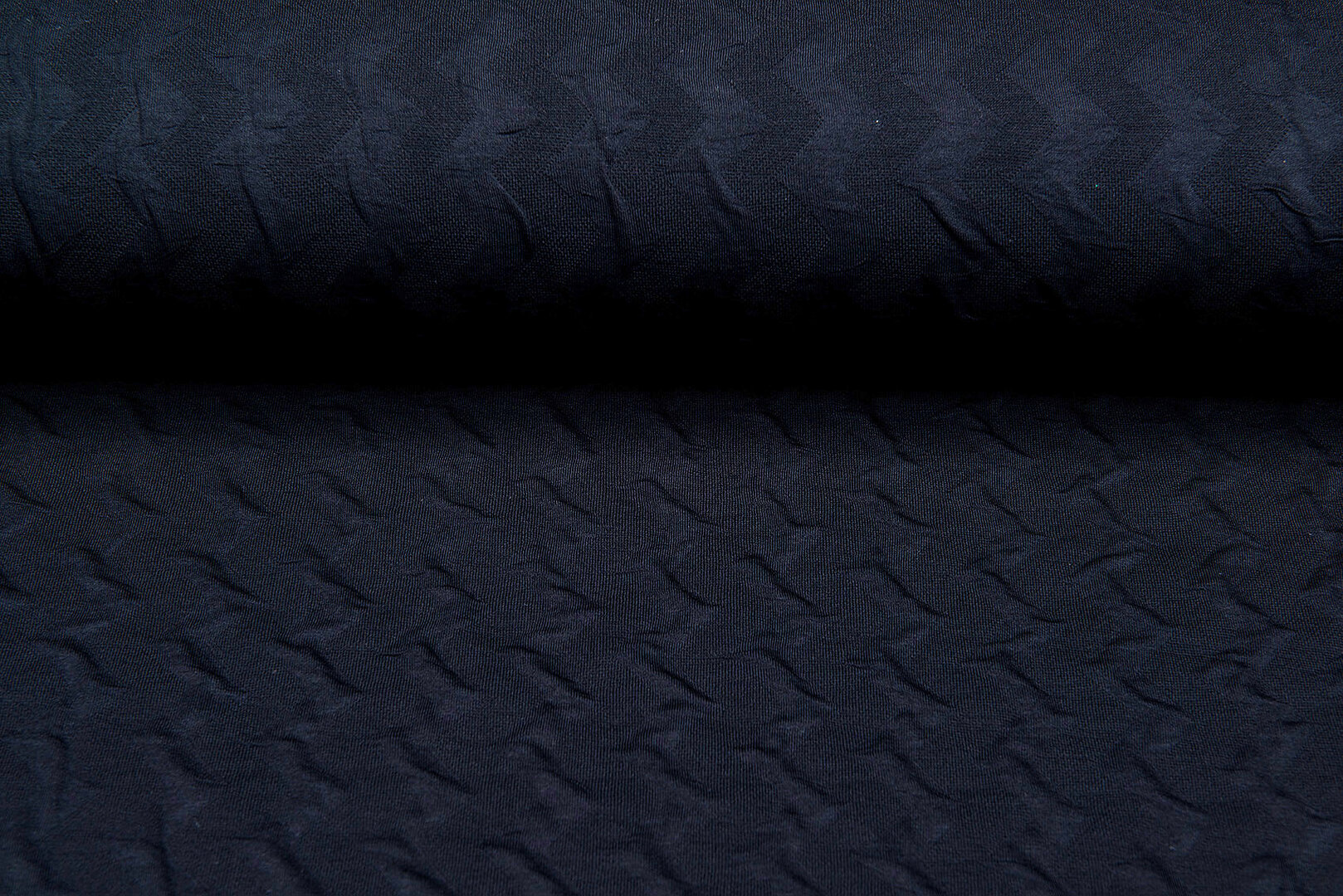 Strickstoff Jacquard zigzag dunkelblau-schwarz