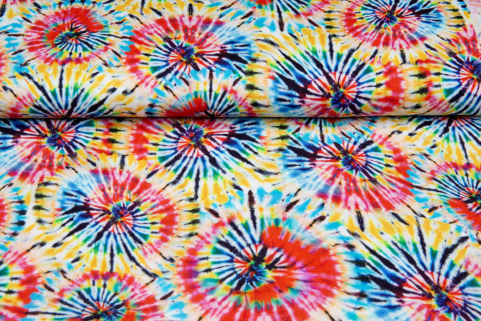 Baumwoll Musselin bedruckt tie dye multicolor