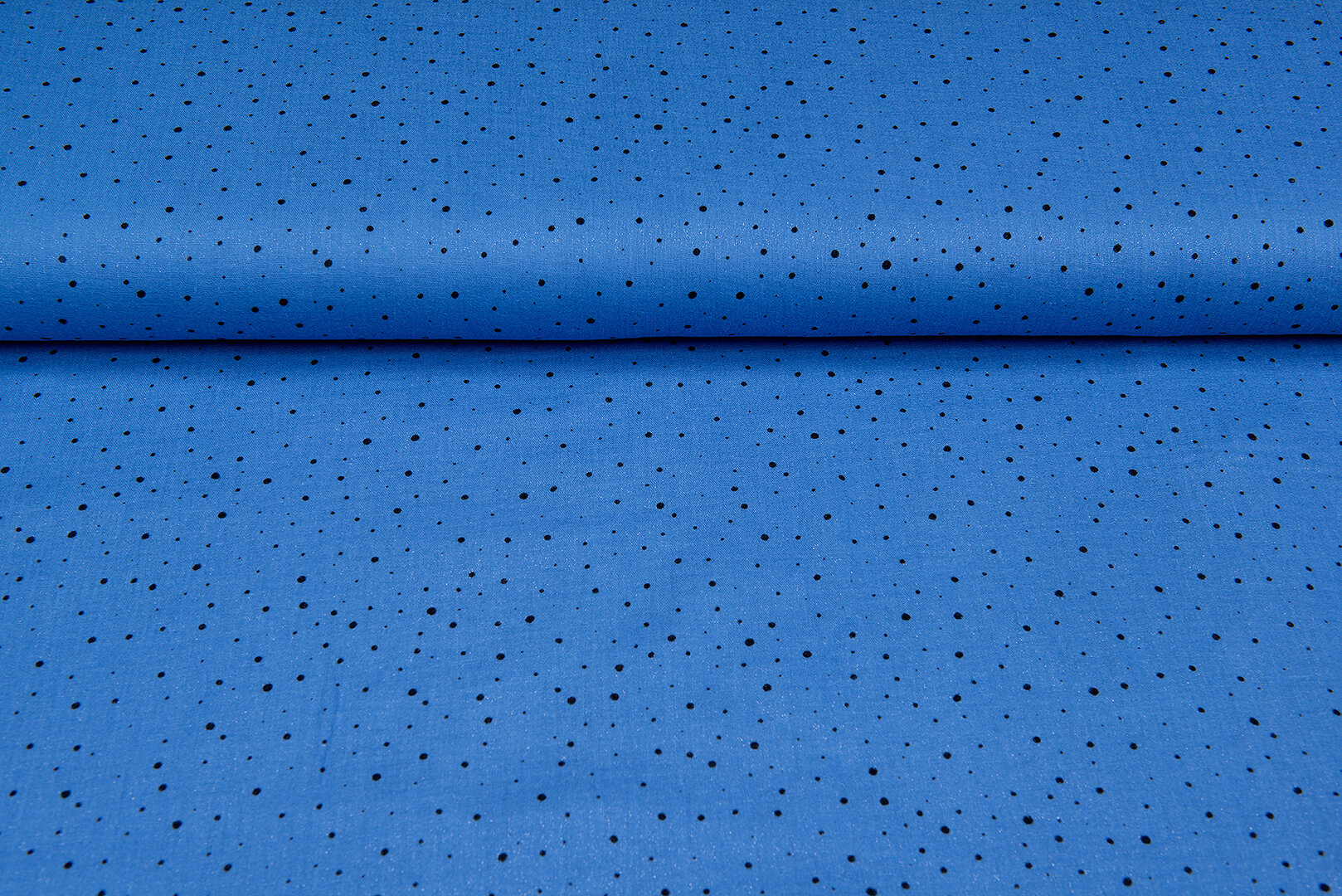 Baumwoll Musselin bedruckt little dots with foil kobalt-lila
