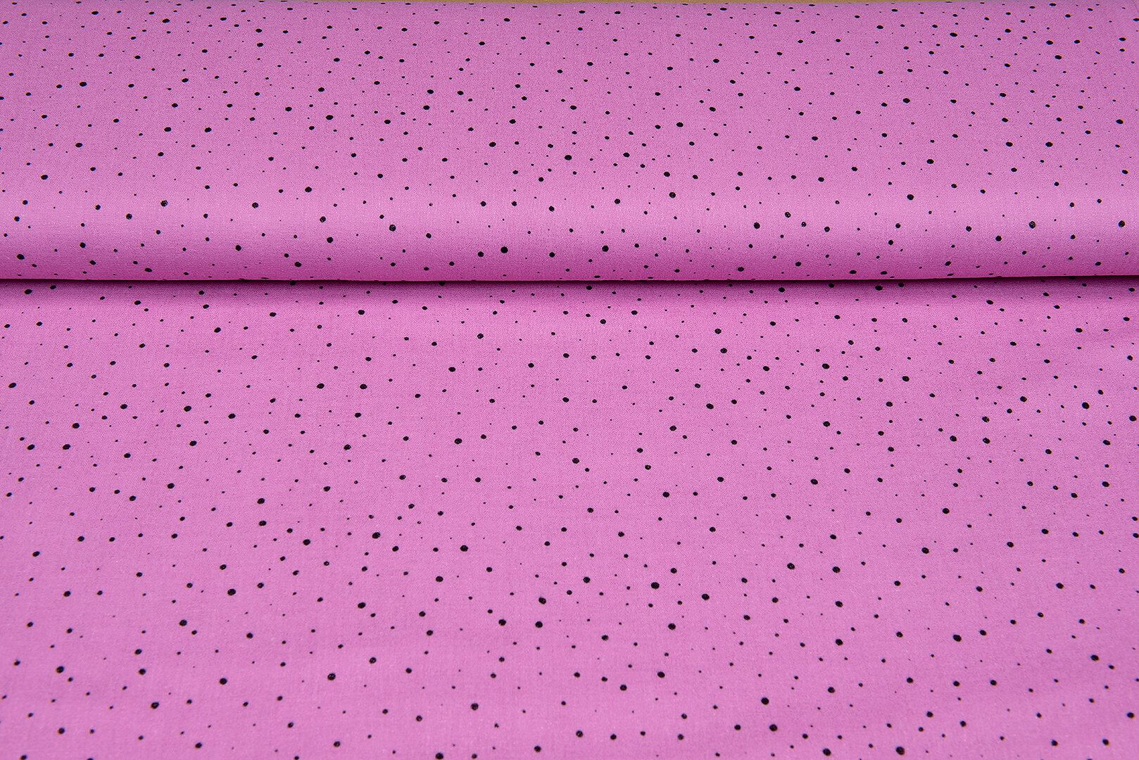 Baumwoll Musselin bedruckt little dots with foil fuchsia