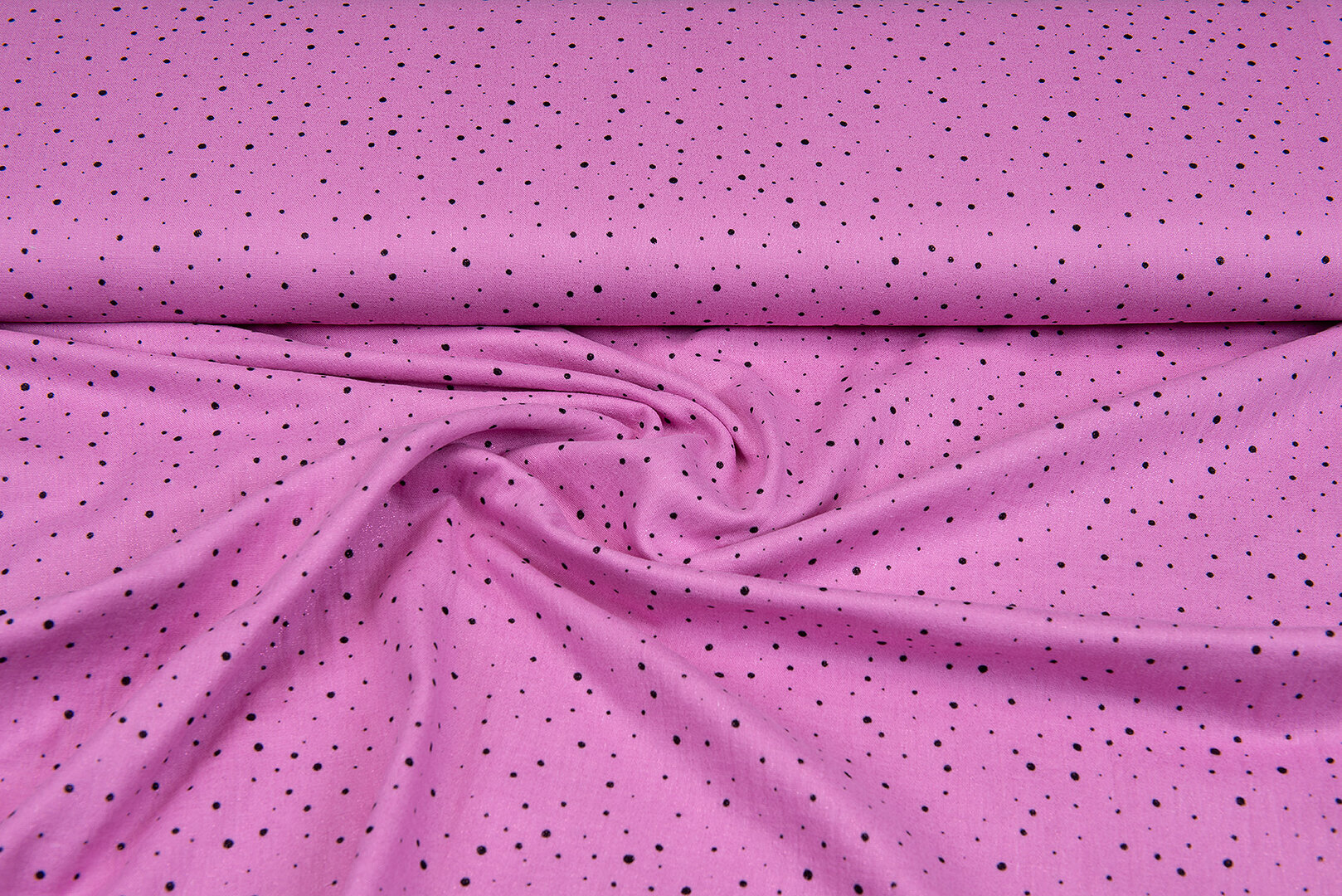Baumwoll Musselin bedruckt little dots with foil fuchsia