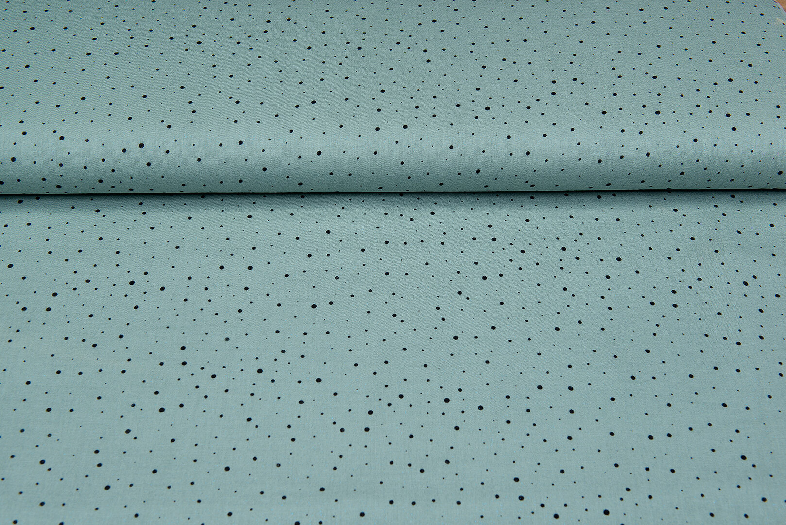 Baumwoll Musselin bedruckt little dots with foil mint