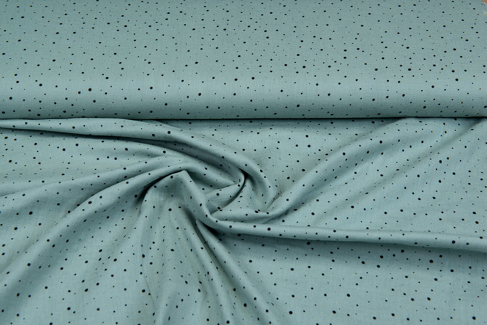 Baumwoll Musselin bedruckt little dots with foil mint