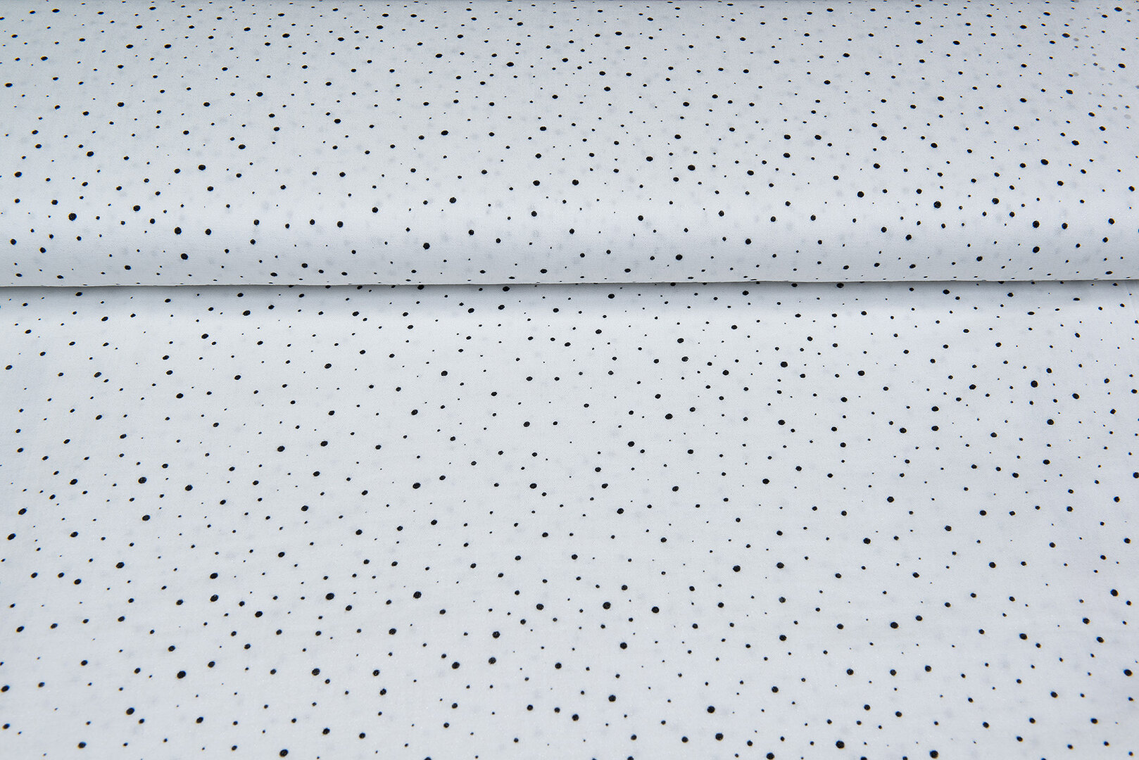 Baumwoll Musselin bedruckt little dots with foil ecru