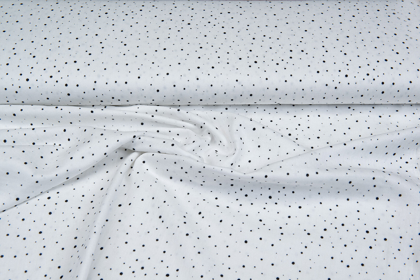Baumwoll Musselin bedruckt little dots with foil ecru