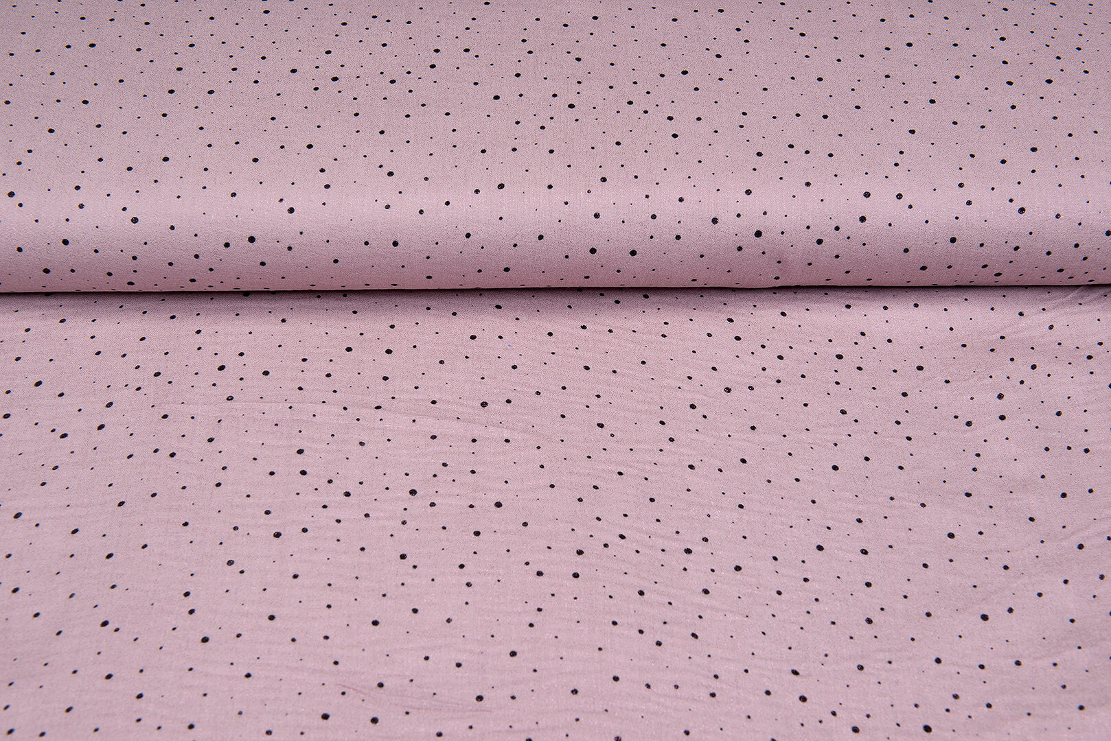 Baumwoll Musselin bedruckt little dots with foil altrosa