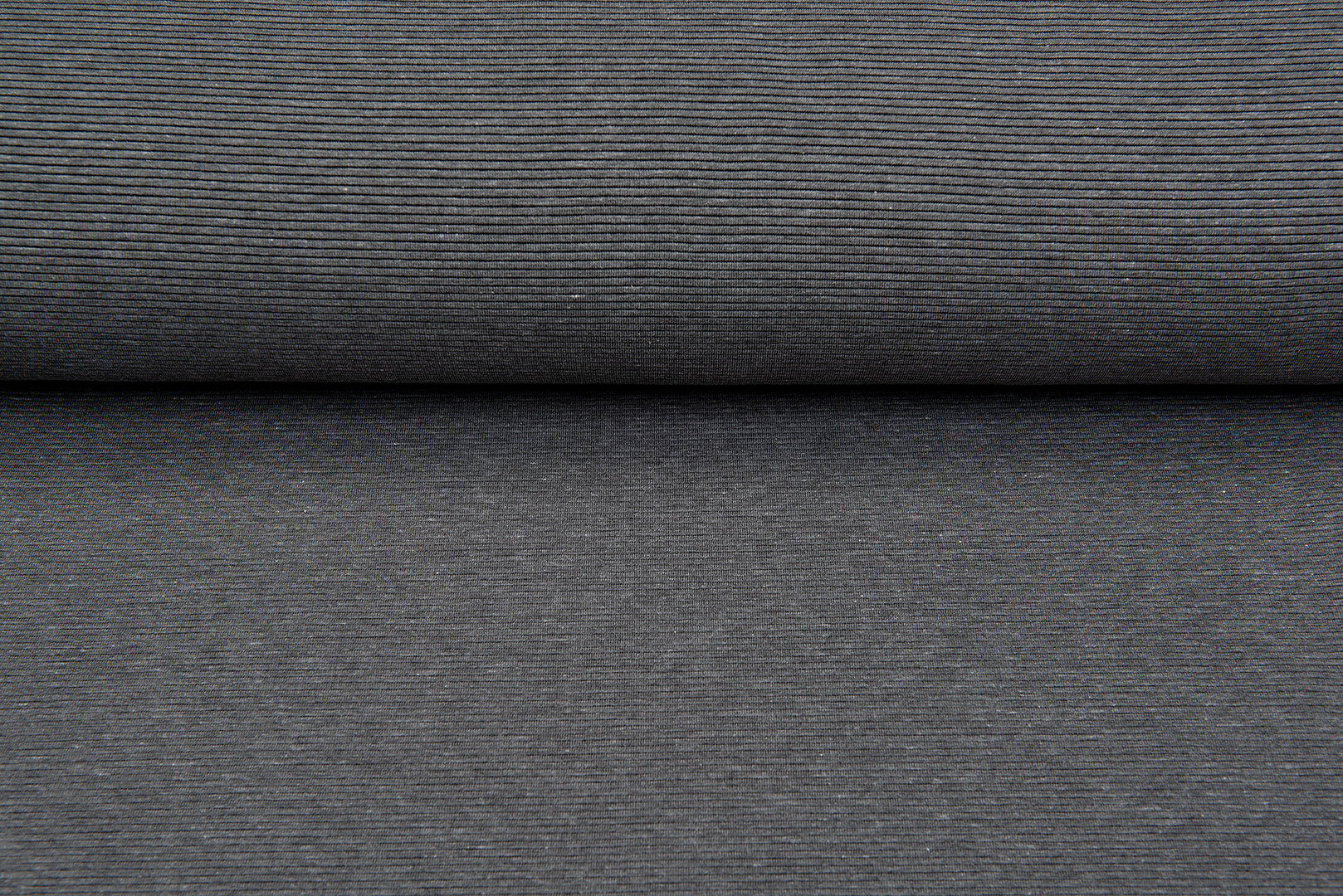 Ottoman Ripp Jersey dunkelgrau melange