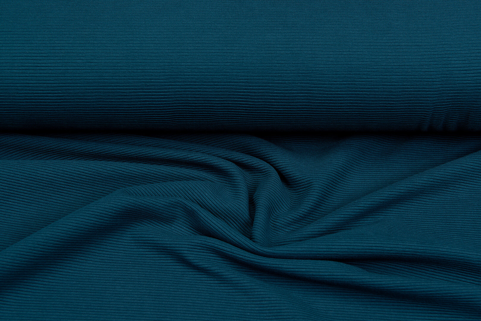 Ottoman Ripp Jersey dunkelgr&uuml;n-petrol