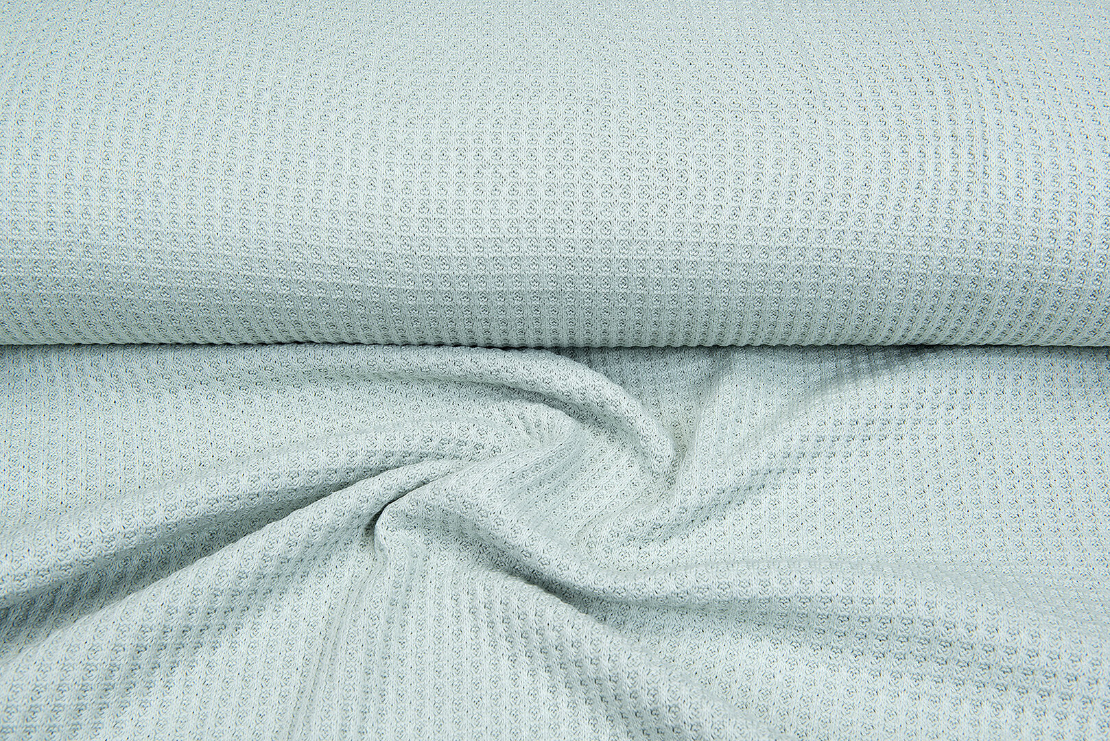 grob gestricktes Waffelpiqu&eacute; mint