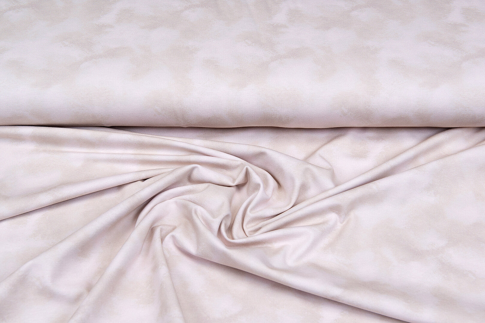 Baumwolljersey digital bedruckt melange sand-beige