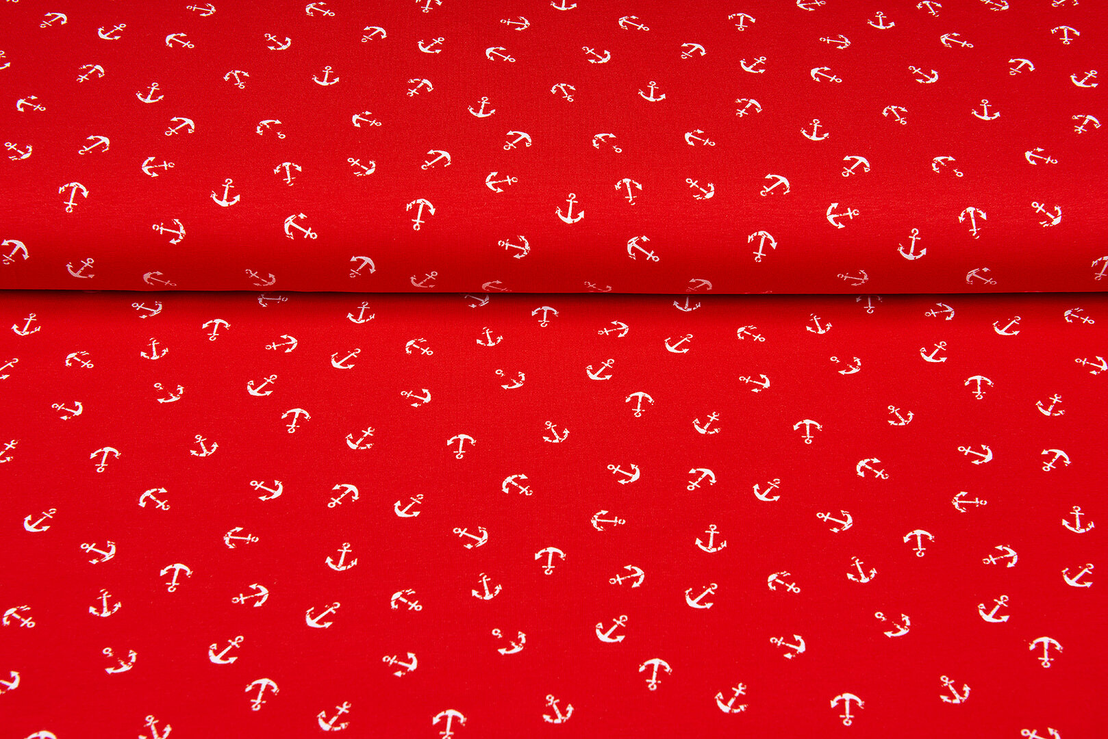 Baumwolljersey bedrukt anchor rot