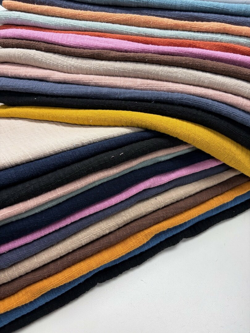 Stoffrestepaket 13 St&uuml;ck musselin leinen look