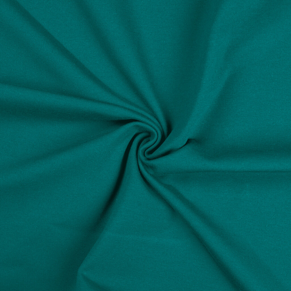 Baumwolljersey hell petrol 1