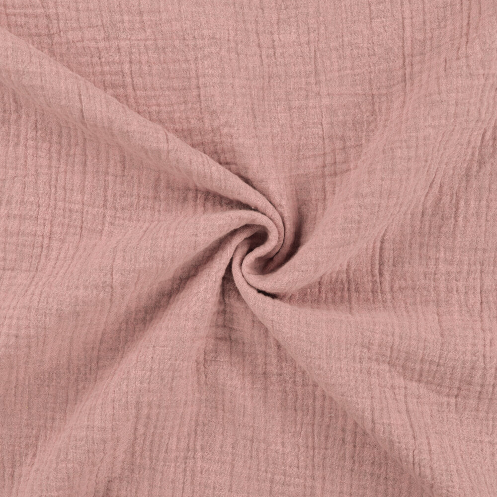 Baumwoll Musselin melange altrosa