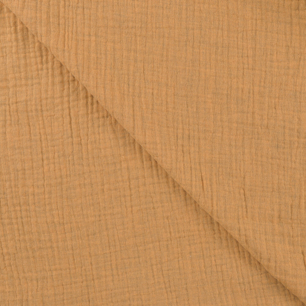 Baumwoll Musselin melange karamel