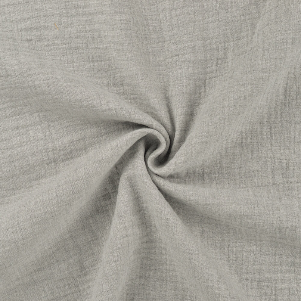 Baumwoll Musselin melange hellgrau