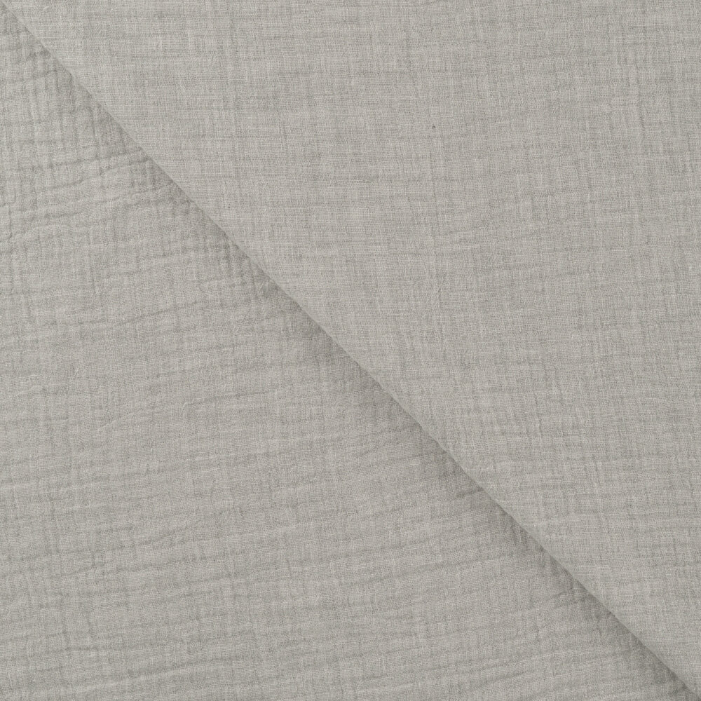 Baumwoll Musselin melange hellgrau