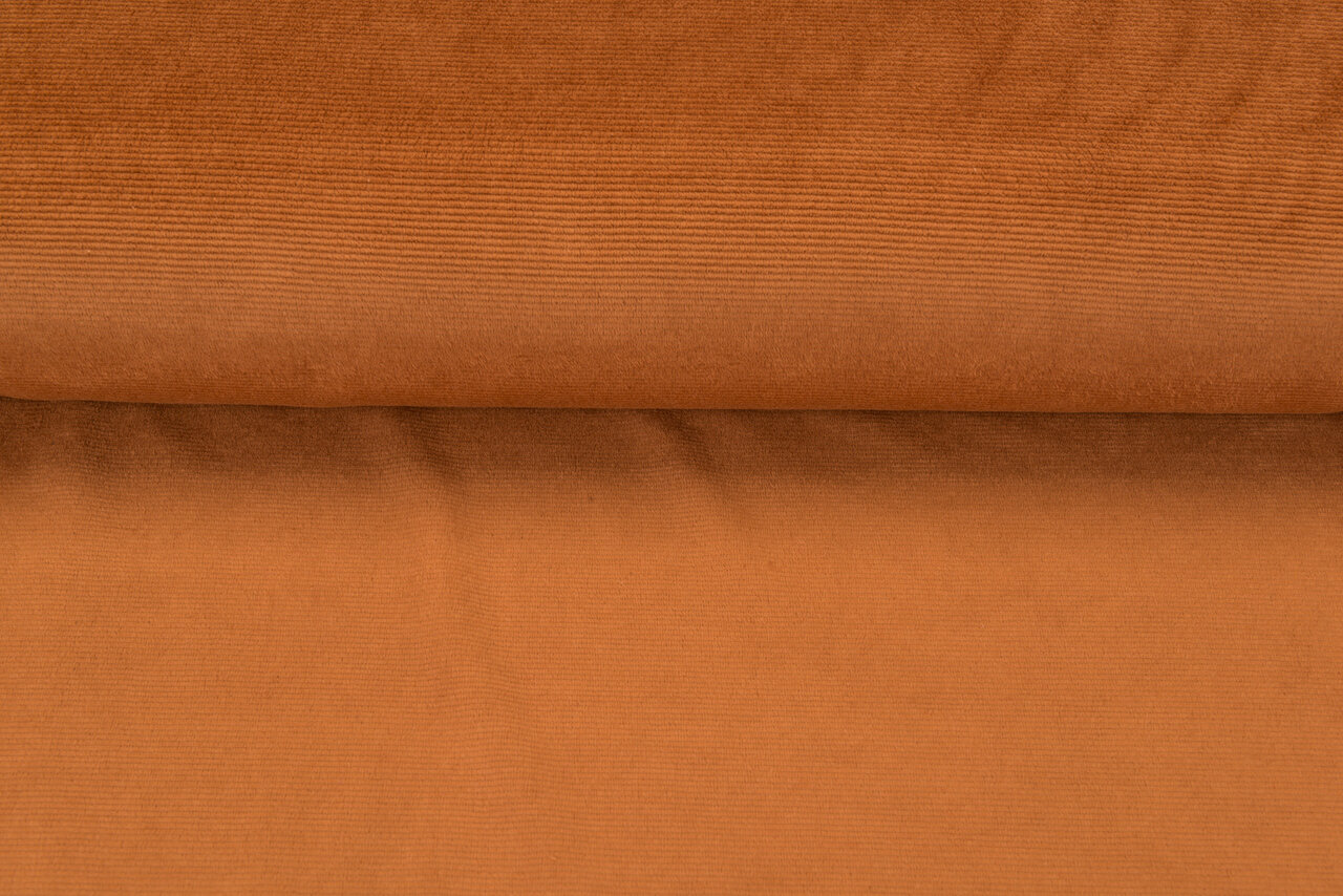Feincord Jersey rostbraun
