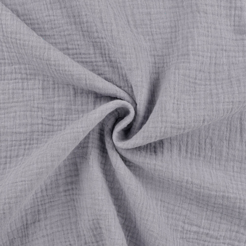 Baumwoll Musselin melange lila-grau