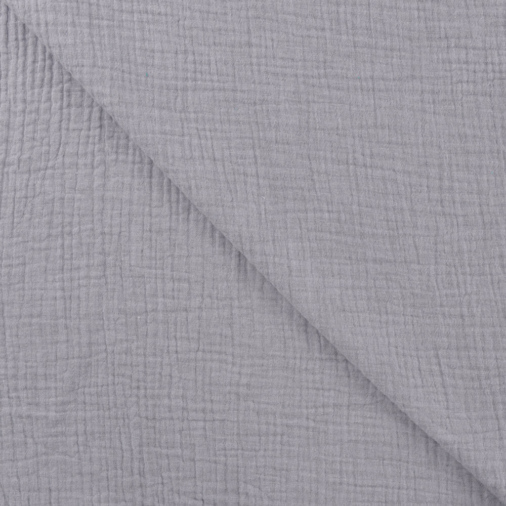 Baumwoll Musselin melange lila-grau