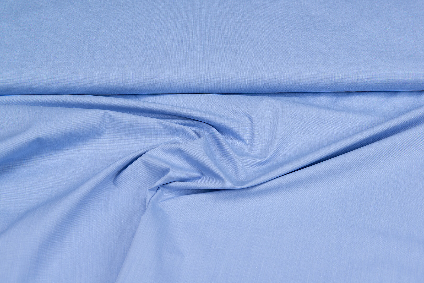 Baumwolle Popeline uni melange blau