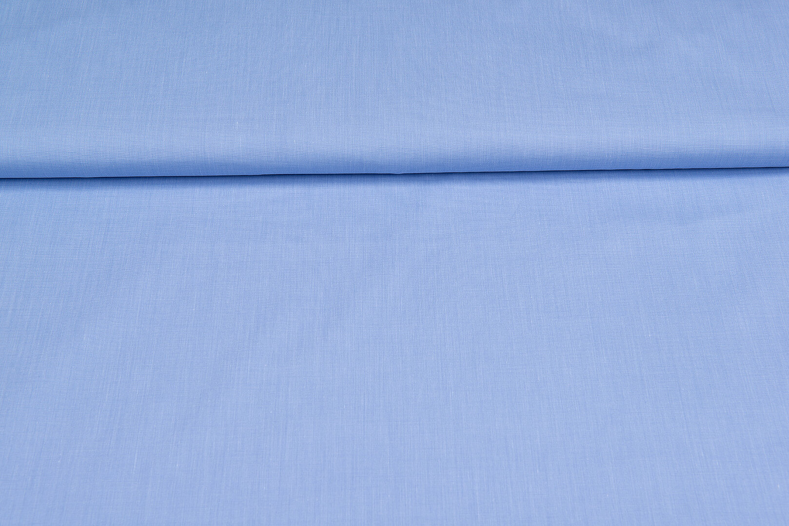 Baumwolle Popeline uni melange blau