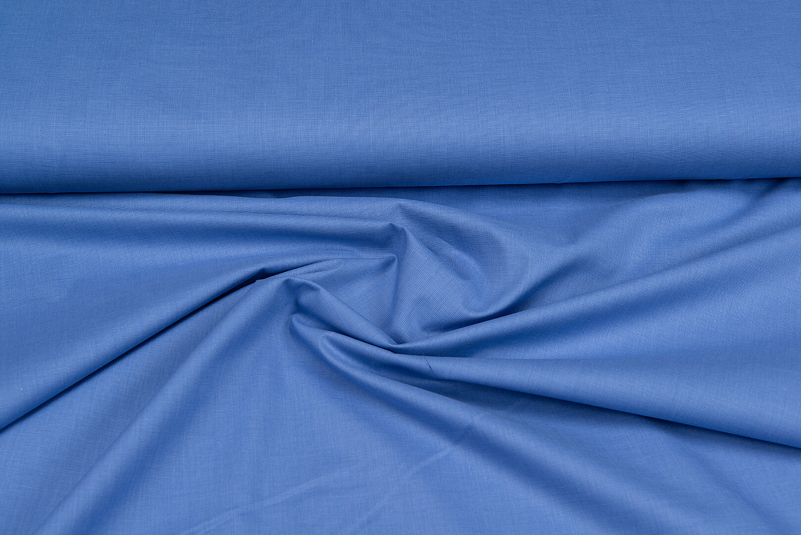 Baumwolle Popeline uni melange jeansblau