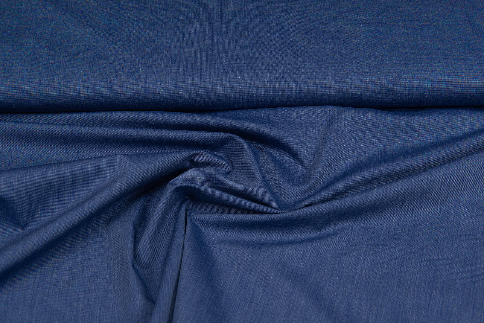 Baumwolle Popeline uni melange dunkelblauer denim
