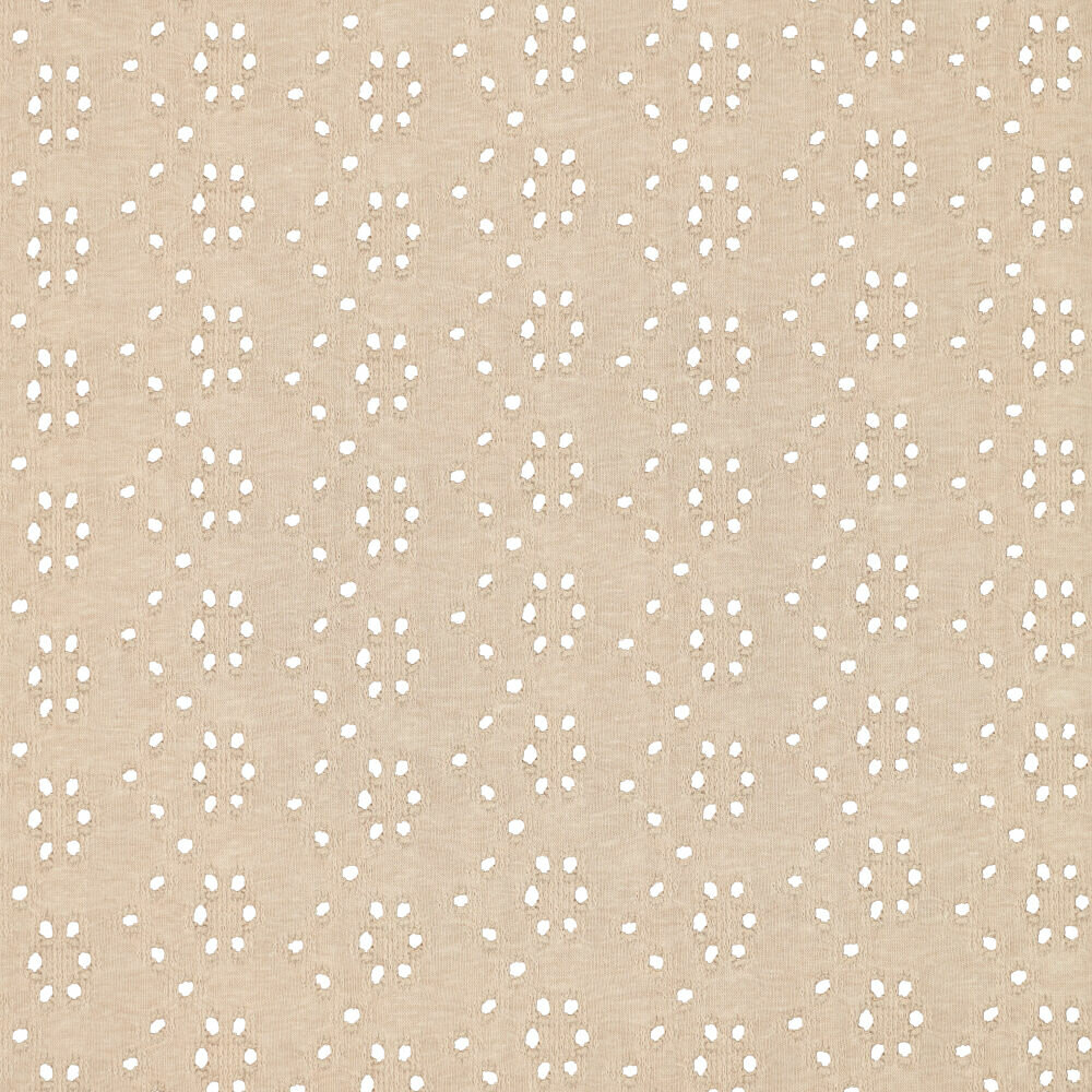 Embroidery Bestickter Baumwoll creme