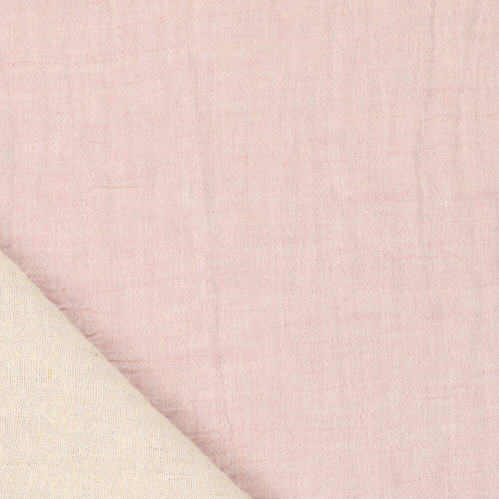 Baumwoll Musselin melange chambray altrosa