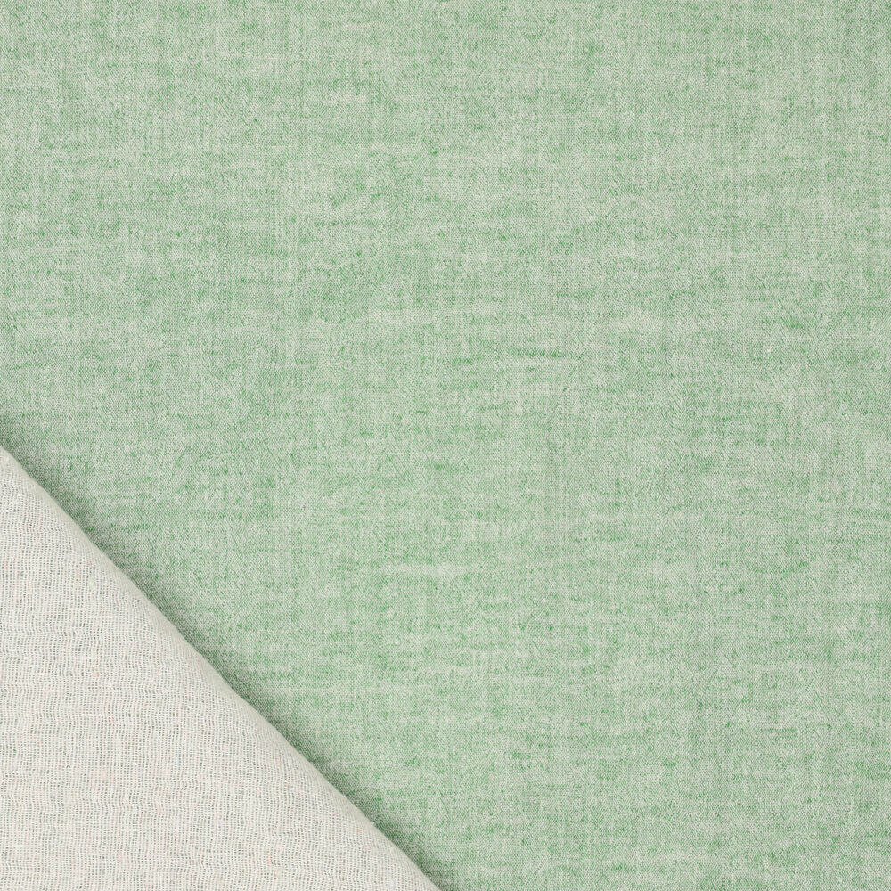 Baumwoll Musselin melange chambray mint