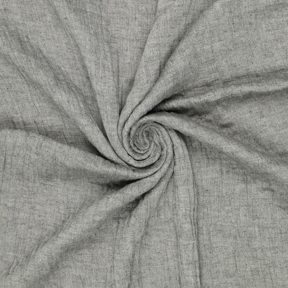 Baumwoll Musselin melange chambray anthrazit